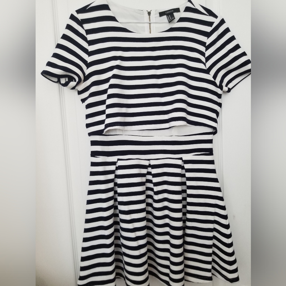 Forver 21 Black and White Striped Dress